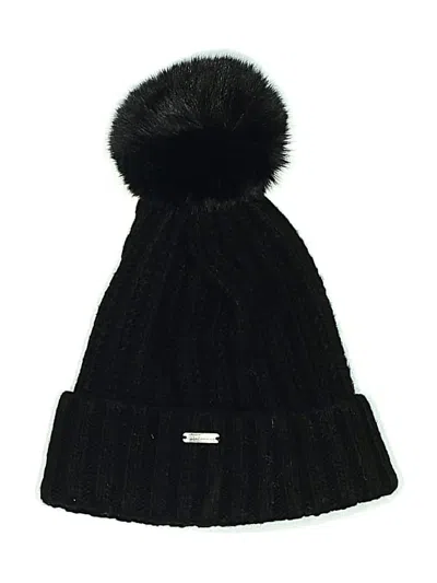 Pre-owned Steve Madden Beanie Hat In Black