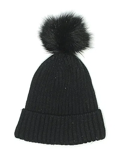 Pre-owned Steve Madden Beanie Hat In Black