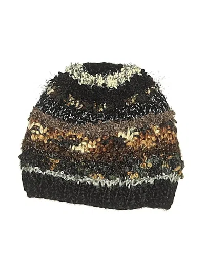 Pre-owned Steve Madden Beanie Hat In Black