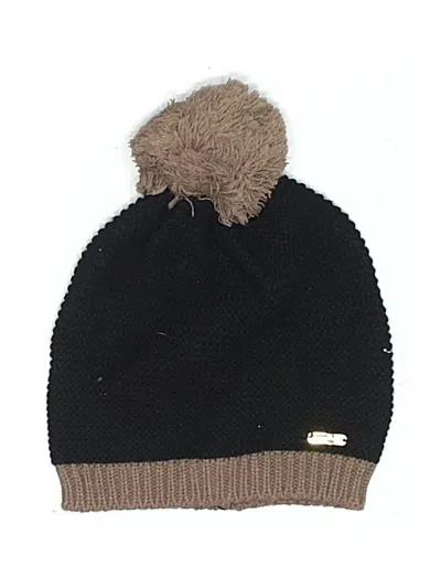 Pre-owned Steve Madden Beanie Hat In Black
