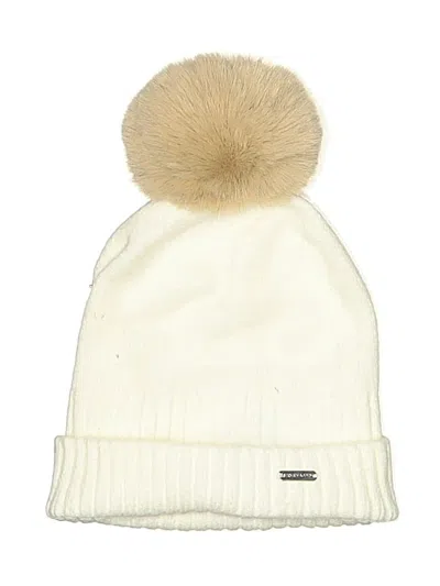 Pre-owned Steve Madden Beanie Hat In White