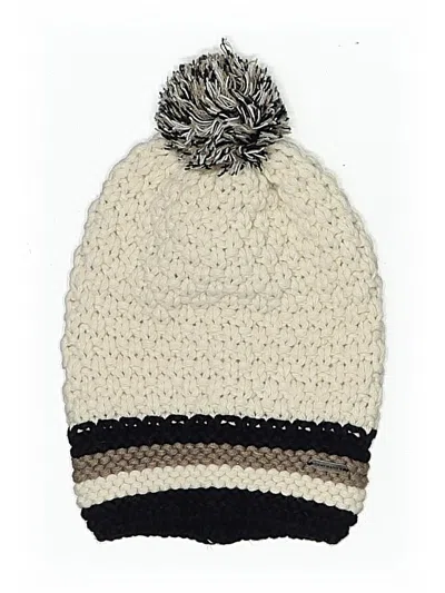 Pre-owned Steve Madden Beanie Hat In White