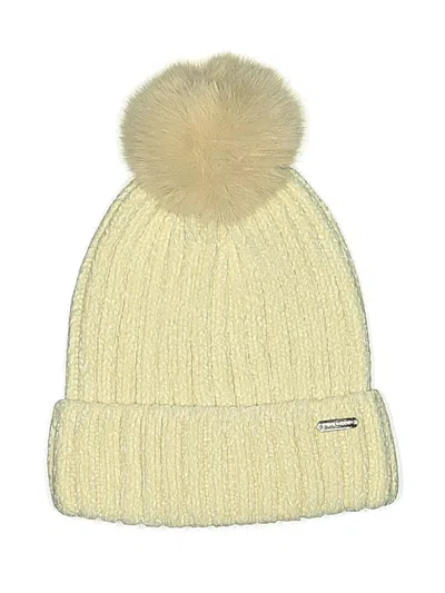 Pre-owned Steve Madden Beanie Hat In White