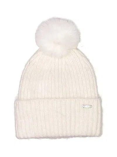 Pre-owned Steve Madden Beanie Hat In White