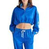 Steve Madden Beckham Crop Jacket In Blue
