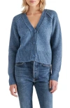 Steve Madden Beckie V-neck Cardigan In Blue Dusk