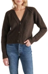 Steve Madden Beckie V-neck Cardigan In Chestnut