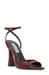 Steve Madden Beki Ankle Strap Pointed Toe Sandal In Burgundy