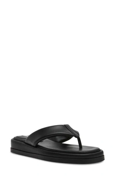 Steve Madden Bella Thong Platform Slide Sandal In Black