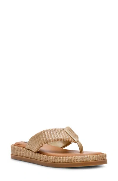 Steve Madden Bella Thong Platform Slide Sandal In Gold