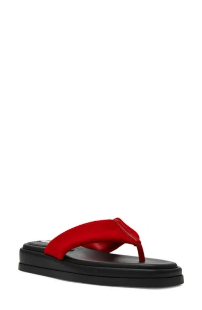 Steve Madden Bella Thong Platform Slide Sandal In Red