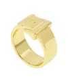 Steve Madden Belt Buckle Band Ring In Gold