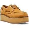Steve Madden Benett Platform Boat Shoe In Natural