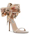 Steve Madden Benni Sandals Women's Multi Floral Bow Stiletto Heel Rhs6019 In Multi