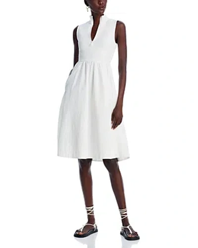 Steve Madden Berlin Sleeveless Mixed Media Dress In White