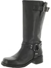 Steve Madden Berrit Womens Harness Buckle Mid-calf Boots In Black