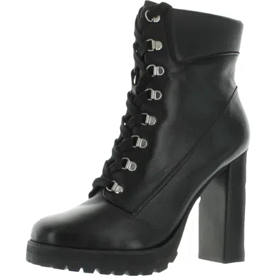 Steve Madden Beso Womens Nubuck High Heel Mid-calf Boots In Black