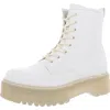 Steve Madden Bettyy Womens Zip Up Round Toe Combat & Lace-up Boots In Multi