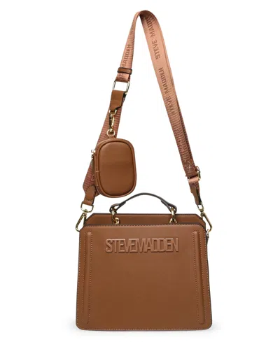 Steve Madden Bevelyn-f Small Satchel Bag In Brown