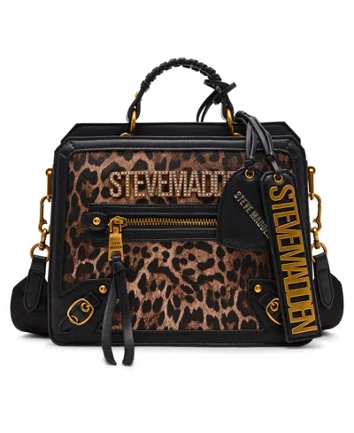 Steve Madden Bevelyn Satchel Bag In Brown