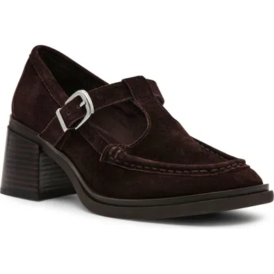 Steve Madden Beverlee Mary Jane Pump In Brown Suede