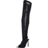Steve Madden Beverley Womens Pull On Mesh Over-the-knee Boots In Black