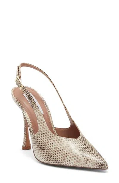 Steve Madden Beverlie Pointed Toe Slingback Pump In Neutral