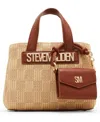 Steve Madden Bflores Raffia Mini Tote In Cognac