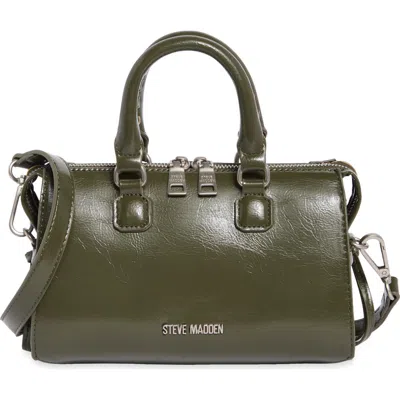 Steve Madden Bharp Faux Leather Crossbody Bag In Olive Glazed Pu