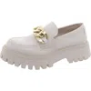 Steve Madden Bianca Womens Laser Cut Round Toe Loafers In Multi