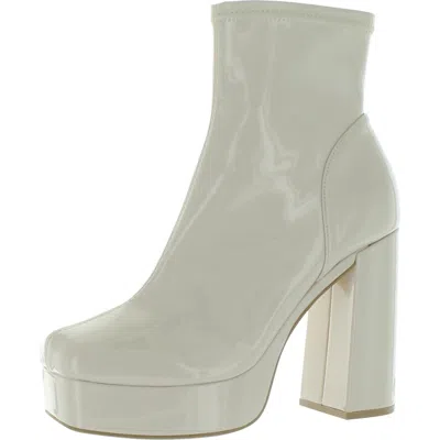 Steve Madden Bianca Womens Patent Platform Ankle Boots In Multi