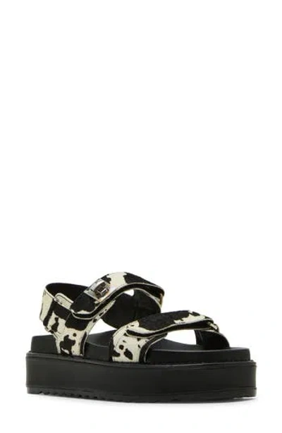 Steve Madden Big Mona Genuine Calf Hair Platform Sandal In Multi