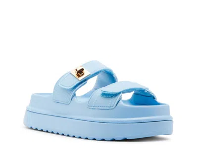 Steve Madden Big Schmona Platform Sandal In Blue