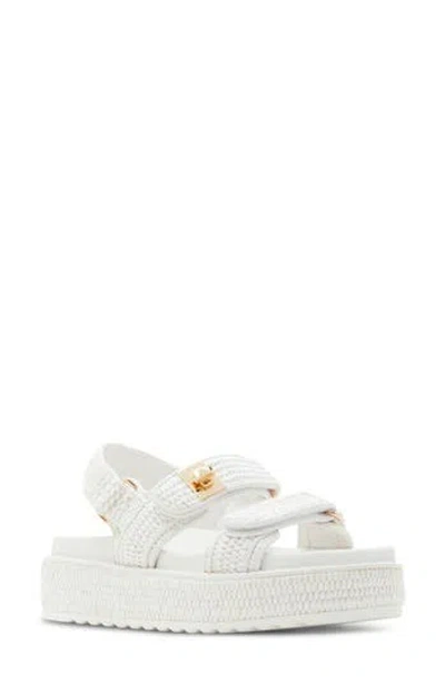 STEVE MADDEN STEVE MADDEN BIGMONA RAFFIA PLATFORM SANDAL