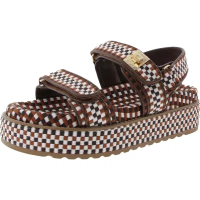 Steve Madden Bigmona Womens Adjustable Platform Sandals In Brown