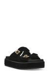 Steve Madden Bigschmona Platform Slide Sandal In Black