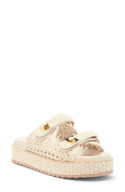 Steve Madden Bigschmona Platform Slide Sandal In Bone