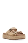 Steve Madden Bigschmona Platform Slide Sandal In Brown