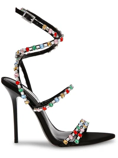 Steve Madden Bijour Womens Embellished Satin Heels In Multi