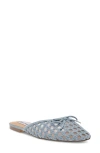 Steve Madden Birdee Raffia Mule In Blue