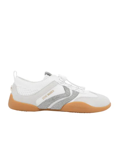 Steve Madden Biscotti Knit Low-top Sneakers In White