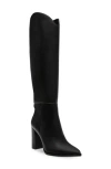 Steve Madden Brittan Knee High Boot In Black Leather