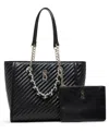 Steve Madden Bkattt-h Large Tote Bag With Pouch In Black