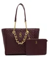 Steve Madden Bkattt-h Large Tote Bag With Pouch In Burgundy