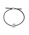 Steve Madden Black Knot Friendship Slider Bracelet In Black