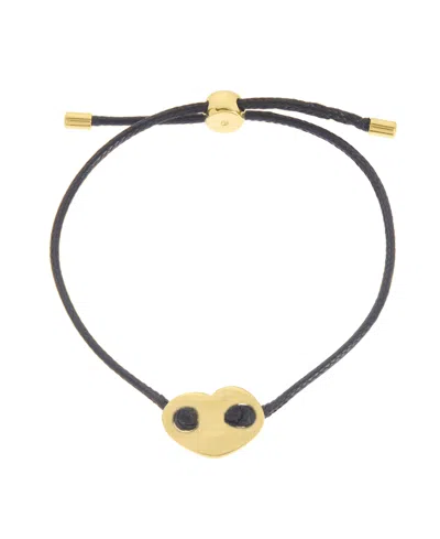 Steve Madden Black Mariner Heart Friendship Bracelet