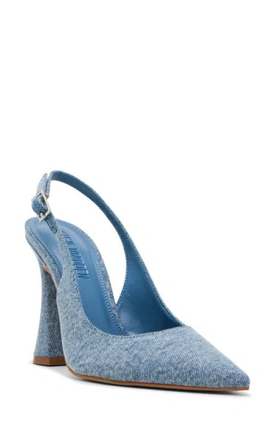 Steve Madden Blare Slingback Pointed Toe Pump In Blue