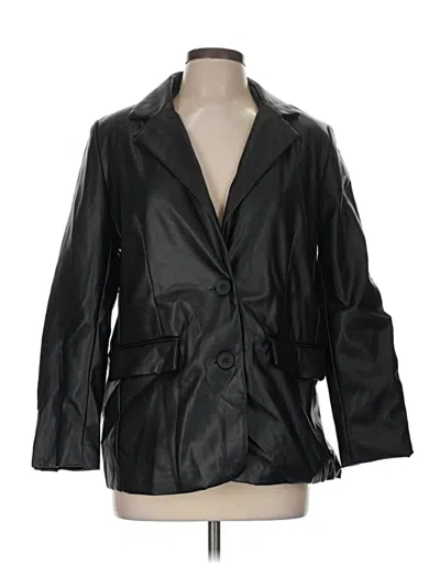 Pre-owned Steve Madden Blazer Jacket In Black