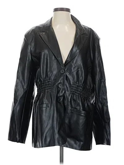 Pre-owned Steve Madden Blazer Jacket In Black