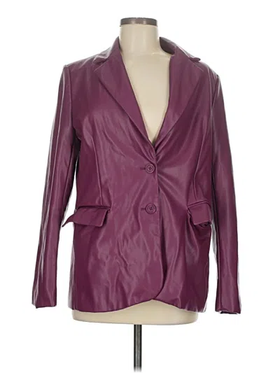 Pre-owned Steve Madden Blazer Jacket In Burgundy